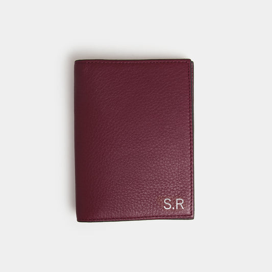 RFID Leather Passport Holder - Barossa Mulberry - globite