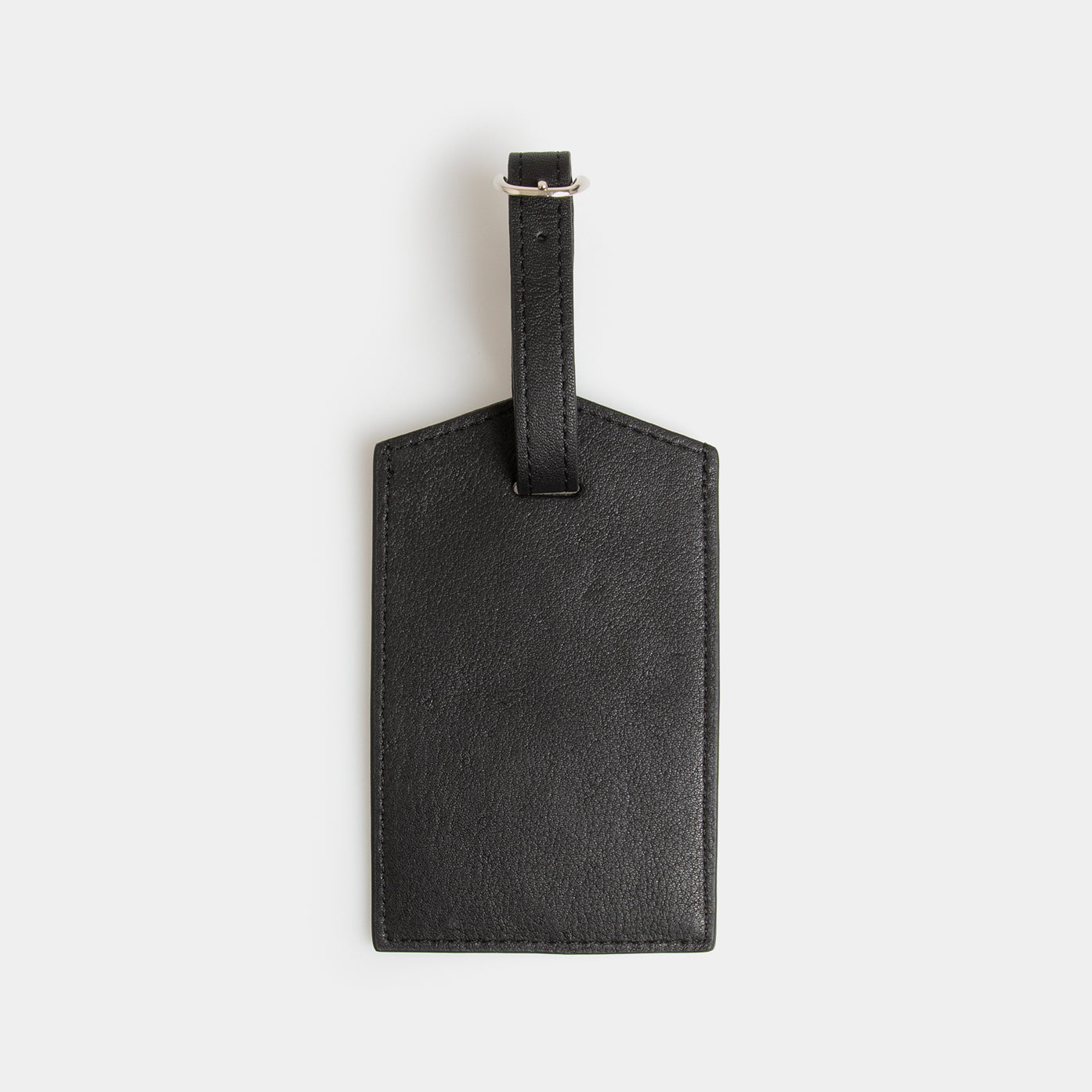 Leather Luggage Tag - Carbon Ink