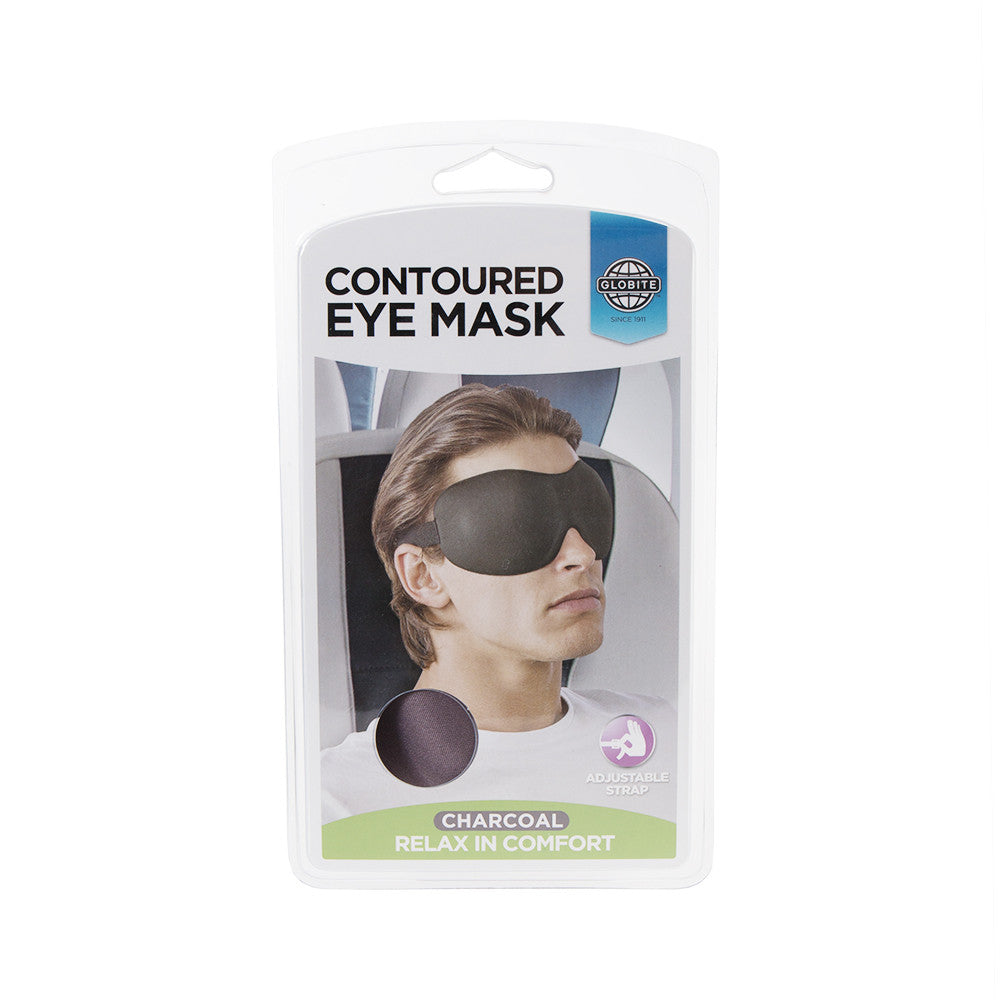 Neoprene Eye Mask with Ear Plugs - Charcoal - globite